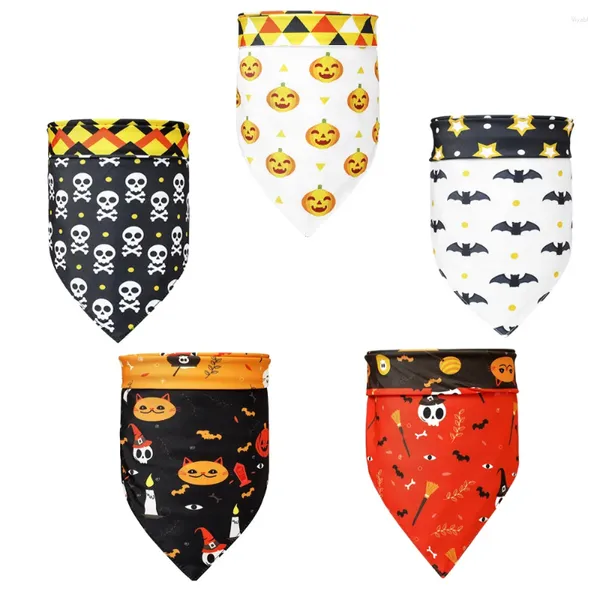 Abbigliamento per cani disponibile su entrambi i lati di Halloween Bandana Cat Over The Collar Bulk Bulk Autumn Pet Grooming Products per il regalo autunnale