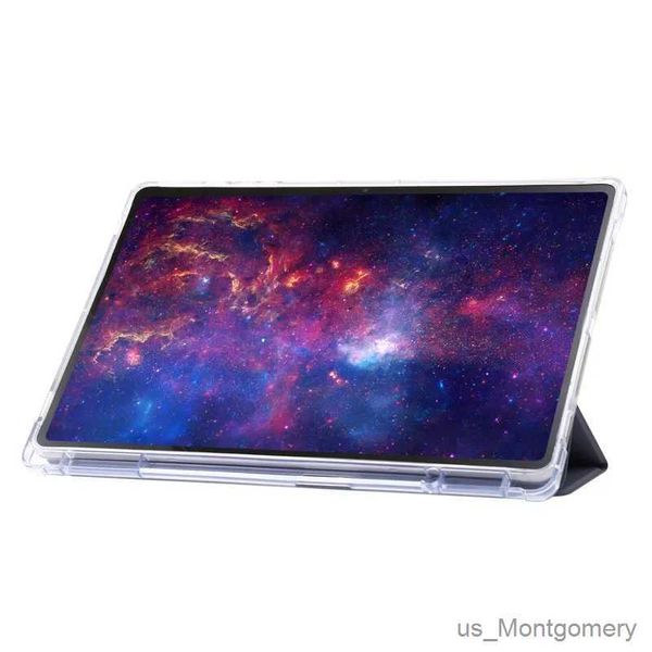 Tablet -PC -Koffer Taschen für Tab S9 Fe Plus -Hülle mit Stifthalter Flip Ständer Clear Back Magnetic Smart Shell für Galaxy Tab S9 Fe plus 12.4 Abdeckung