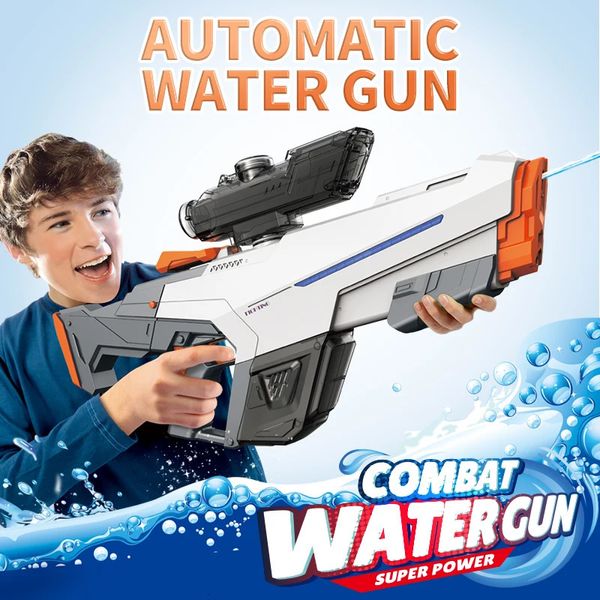 Totalmente elétrico Gun Toy Toy Swimming Play Games ao ar livre adultos Toys de verão de alta pressão para Kid 240420