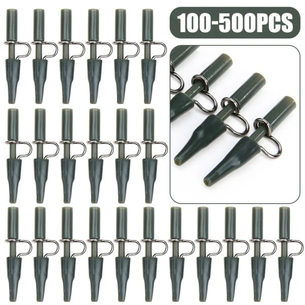 Accessoires 100500X Karpfenfischereizubehör Blei Clip Schnellwechsel Schwenkschwanz Gummi Anti -Tangle -Ärmel für Karpfen -Rigs Grobfische Fisch -Tackle