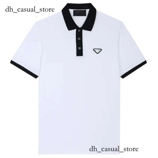 Praada Polo Men's Polo Shirt Design Avançado 2023 New Summer Men's Shirts Design Luxo Design Fashion Men's Polo best vendendo esportes casuais camisa masculina 740