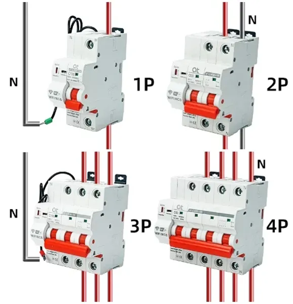 Controle Tuya App 35mm Din Rail Wi -Fi disjuntor de disjuntor Controle remoto Remoto Inteligente Inteligente Switch Smart Switch Frete grátis