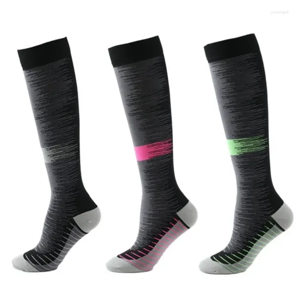 Meias de meias masculinas Socksfit para edema diabetes varizes veias ao ar livre masculinas com esportes de caminhada 20-30mmhg