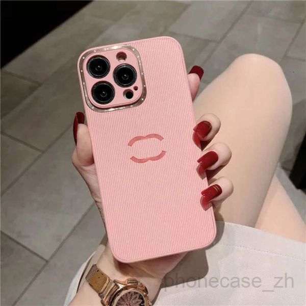 Casos de telefone para iPhone 14 Pro Max 13 Plus 12 11 11 XS XR Designer Phonecase Letter Pink Letter Caso Cover Shell Silicone Shockp