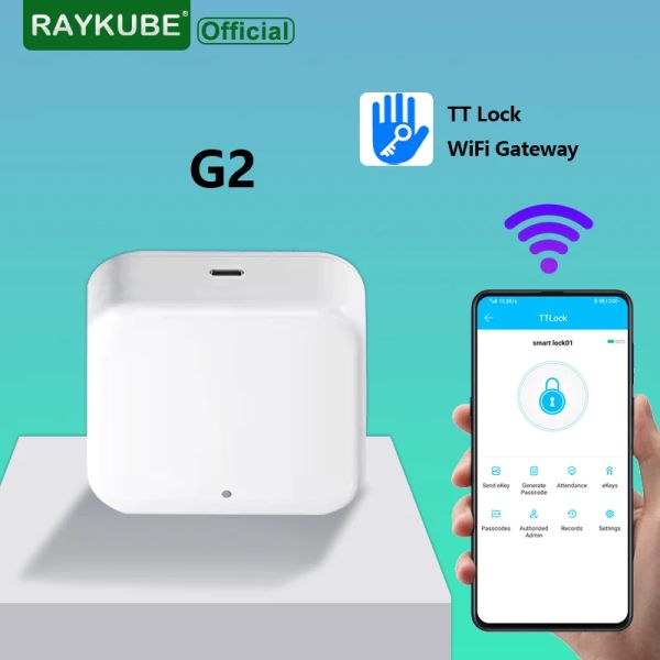 Controle Raykube G2 Gateway para TT Bloqueio App Bluetooth Smart Electronic Electronic Lock Wi -Fi Adaptador Remote Controle para casa inteligente