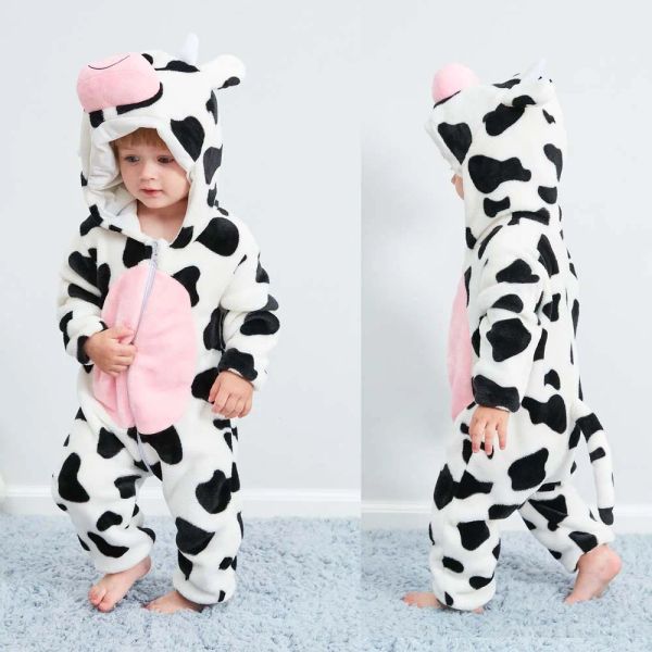 Pezzi baby meisje kleding halloween kostuum voor kids baby koe cucite kigurumi eenhoorn salte