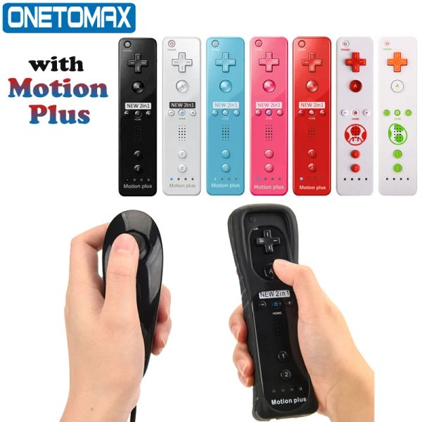 GamePads 2pcs Remote Controller con movimento più per Nintendo Wii Nunchuck Wireless Gamepad per Nintend Wii Console Joystick Joypad