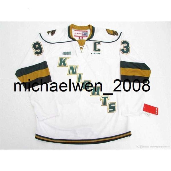 Kob Weng billig Custom Mitch Marner Ohl London White CCM Hockey Jersey Stitch Fügen Sie einen beliebigen Namen Hockey Trikots XS-6xl hinzu