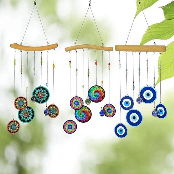 Estatuetas decorativas AT35 Wind sinos Janela de ornamentos pendurados pendurados windmiedchimes Lucky Gift Beautiful Sound Metal Home Garden Decor