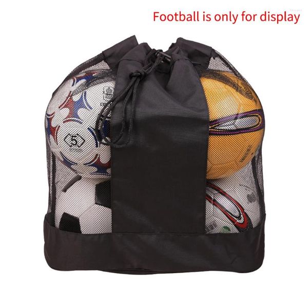 Saco de basquete de pano oxford saco de vôlei malha de vôlei de grande capacidade carregar um ombro único ao ar livre tira ajustável futebol