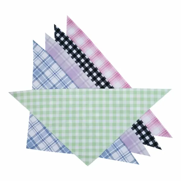 Accessoires 5 PCs Hund Bandana Plaid Pet Bandana Hunde Lätzchen Schal Verstellbares waschbares Hunddreieck Schal für kleine mittelgroßen Hunde Welpe Katze