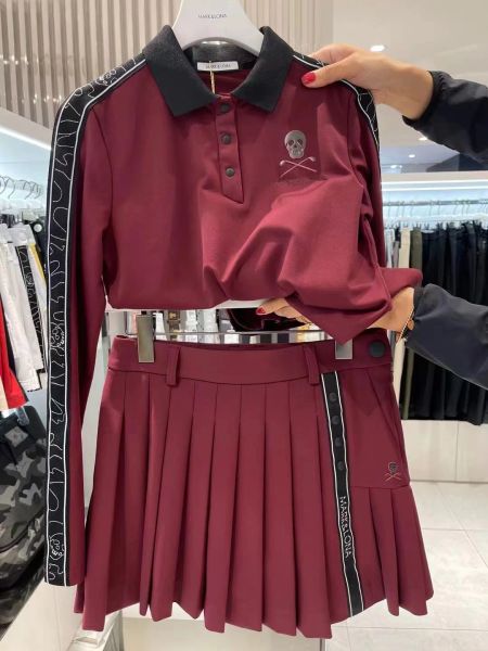 Alimentando a nova camisa de mangas compridas de golfe de primavera para mulheres design de moda de alta qualidade esportes unissex alongados top golfe