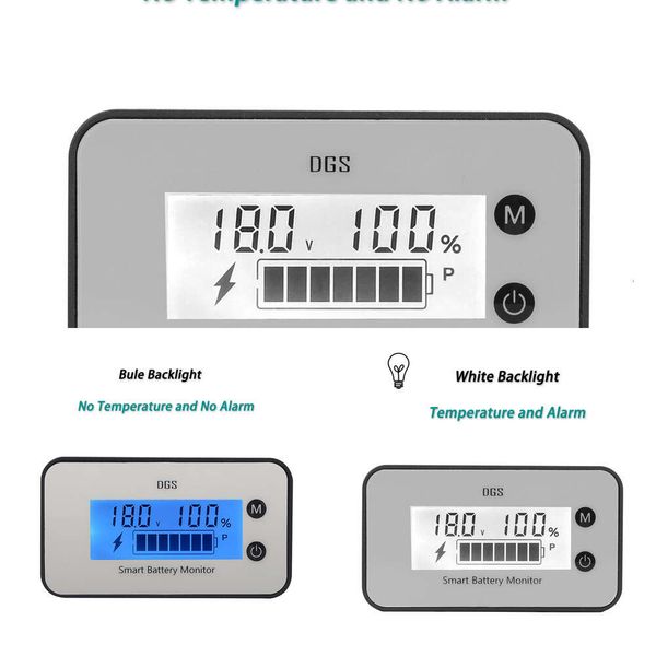 Novo novo IPX7 IPX7 Imper impermeável DC 7V-100V Capacidade Indicador de carga Porcentagem de carga de chumbo-ácido de chumbo de lítio de lítio de bateria de bateria de tensão de tensão