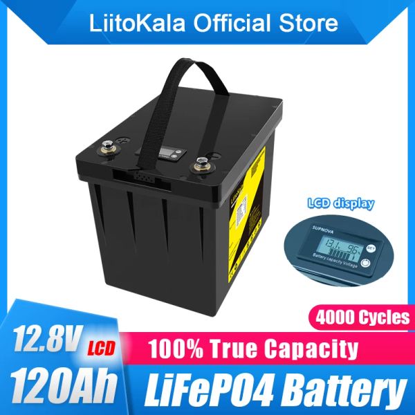 Batterien Liitokala 12v 50ah 60AH 90AH 100AH 120AH LIFEPO4 BATTERE 12,8 V 3000 Zyklen für Wohnmobilcampler Golfwagen Offroad Offgrid Solar Wind