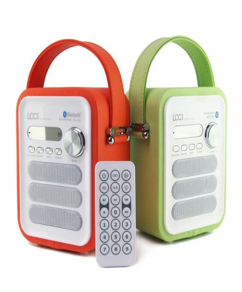 Mode neue Exquisite Ibox P50 Multimedia Leder beschichtete Bluetooth -Lautsprecher mit FM Radio TFUSB MP3 Player Holz tragbarer Musikbox4511794