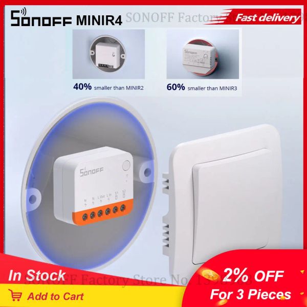 Контроль 110 шт. Sonoff minir4 Wi -Fi Switch Mini Extreme Smart Module модуль Wi -Fi Relay Real Direte с Alexa Google Home Alice