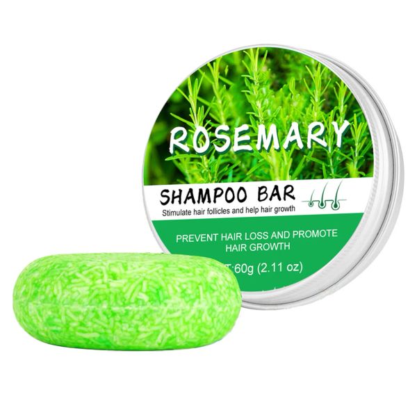 Shampooconditioner Rosemary Haarwächse Shampoo Bar Deep Cleansing Hair Skalp Anti -Haarausfall Shampoo Seife für behandelte trocken beschädigte Haare