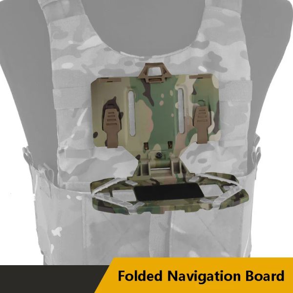 Zubehör Military Molle Folding Navigation Board Outdoor Sport Handy Halter Taktische Brustbeutelkartuelle Admin -Panel AirSoft -Ausrüstung