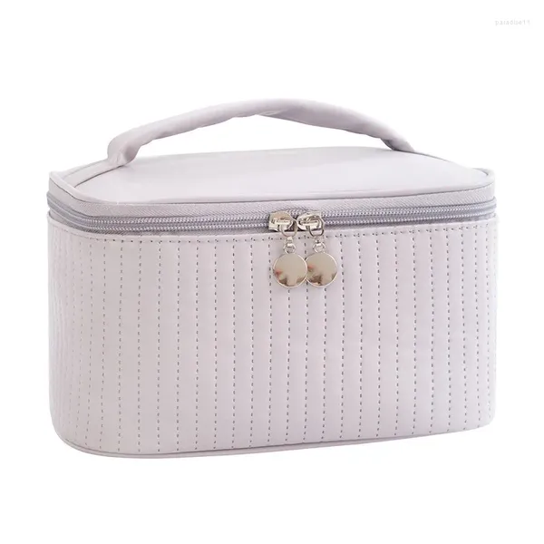 Bolsas Cosméticas Mulheres Multi-Purises Desktop PU Bolo Bolo Sagão com Holyetries de Viagem de Grande Capacidade Cosméticos