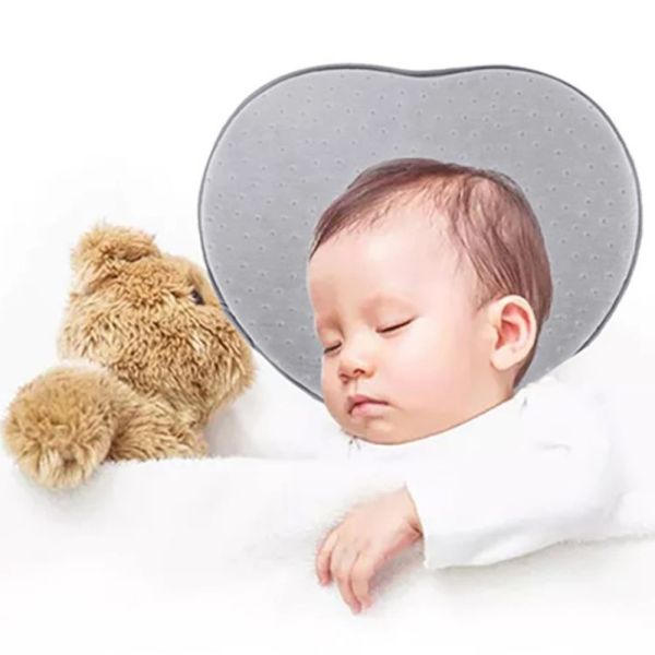 Kissen Baby Kissen Memory Foam Stütze Baby Kopfschutzkissen für Kinder Hals Herzform Weiches atmungsaktives Neugeborenes Kissen Kissen
