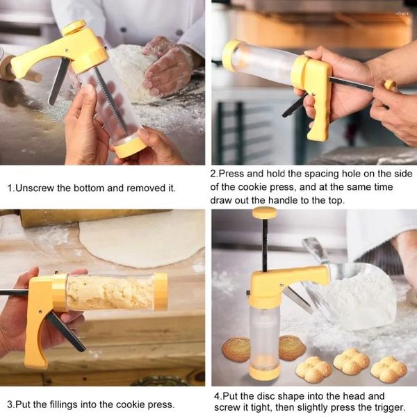 Backware -Werkzeuge Cookie Making Machine Biscuit Maker Press Formen Kuchen Dekoration Konditor Peping Düsen Waffen Kit