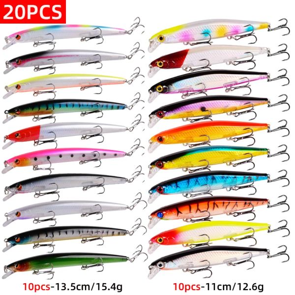 Accessoires 20pcs Mix Fishing Lures Set Hard Laser Künstliche Wobbler Metall Jig Löffel Crankbait Kit Fischerei Tackle Accessoires Pesca