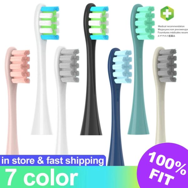 Teste di spazzole di ricambio per lo spazzolino da denti per Oclean Flow/X Pro Elite/X Pro/F1/Z1/One/Air2 Sonic Electric Sfroto Ugelli morbidi DuPont Bristle