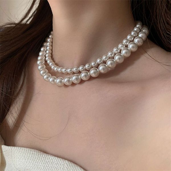 Swarovski Halskette Anhänger Halsketten Shi Jia Perlen Halskette Ma graue Damen Design Neckkettenkragen Kettenzubehör Weihnachts- und Valentinstagsgeschenk für Frauen