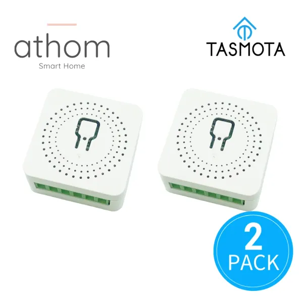 Controle Athom Smart Home Home Pré -Flashed Tasmota Mini Relay Switch 3 Ways 16A