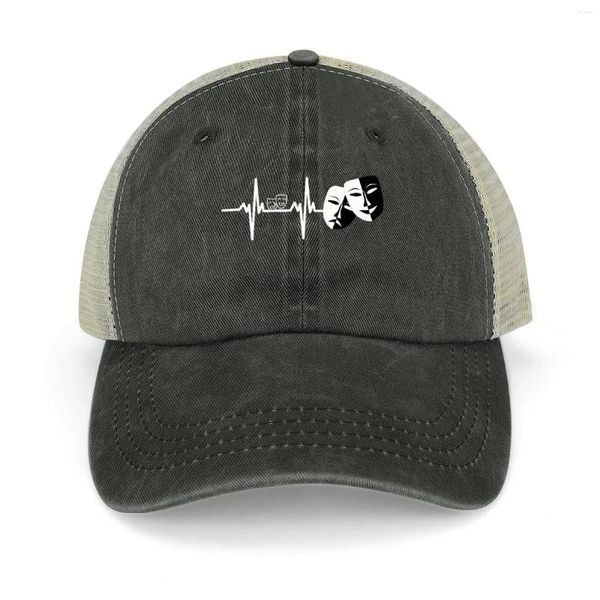 Ball Caps Theater in HeartBeat Cowboy Hat Beach Outing Vintage Kids Rugby Man Women's