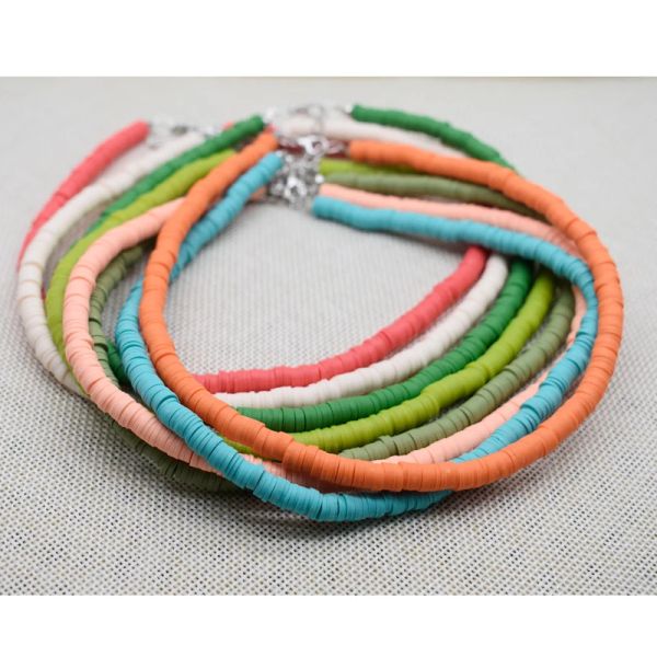 Collane Boho Fashion Colorful Choker Collace Cowelry Polymer Clay Neckace Women Beach Jewelry Gift Regalo