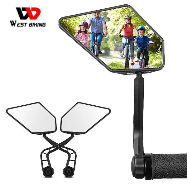 Acessórios West Bicking Bicycle Vista traseira Espelho HD Ampla angular ampla