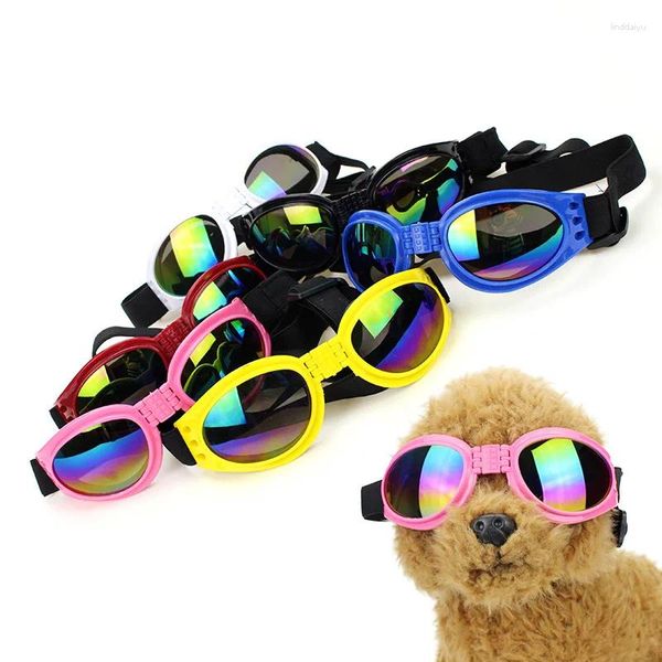 Hundekleidung faltbare kleine Sonnenbrille wasserdichte UV -Schutz Katzen -Sonnenbrille mit einstellbarem Gurtbrille Haustierzubehör Produkt