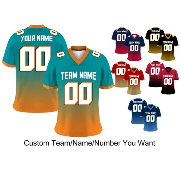 Rugby Männer American Football Jersey Rugby Shirt Custom Team/Name Klassiker GAA Sweatshirt Sublimation Blucken Bluse Sportwear T -Shirt