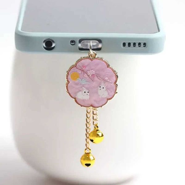 Сотовой телефон Анти-жаль гаджетов Kawaii Pink Rabbit Dust Puck Charm Anti Dust Cap Type C Зарядный порт для iPhone подвеска 3,5 мм.