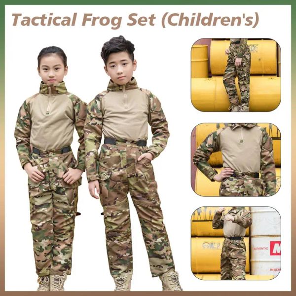 Set/tute tattiche rana militare uniforme uomo americano esercito cp camuffage all'aperto combattimento camicie comprovate per bambini forze speciali