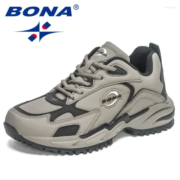 Sapatos casuais Bona 2024 Designers Mank Manter Running Men Luxury Outdoor Sneakers Man High Quality Trendy