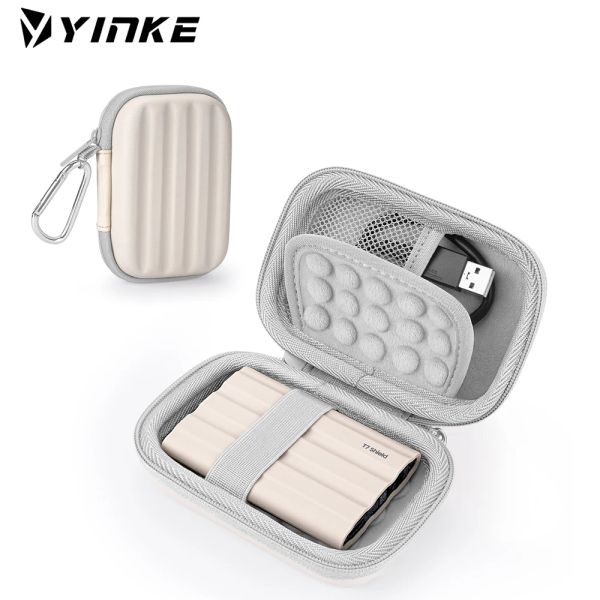 Bins Yinke, несущие корпус, совместимый с Samsung T7 Shield/T7/T7 Touch Portable SSD Hard EVA Portable Train Hore Hore Cover Cover