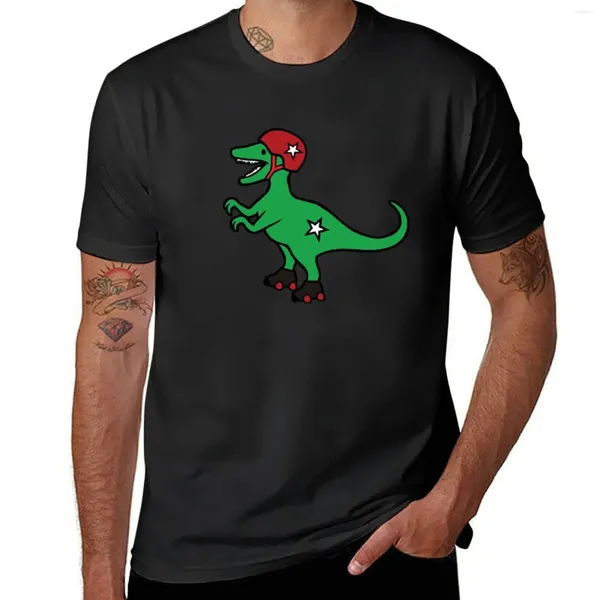 Tops cerebbe da uomo Roller Derby Velociraptor T-shirt Assini anime Thirt Thirt per uomo