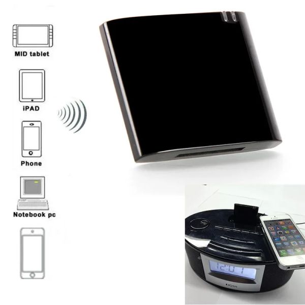 Adattatore Mini A2DP Bluetooth Music Receiver Audio Adapter per iPad iPhone iPhone 30 Pin Dock per altoparlante BH5558B