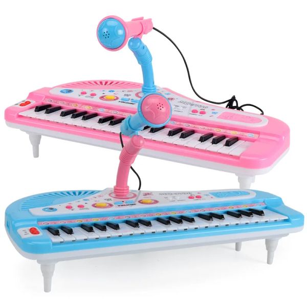 Acessórios 37 Keys Kids Musical Piano Electronic Pianoboard Toy Toy Instrument Toy com microfone para meninos meninas com mais de 3 anos de idade