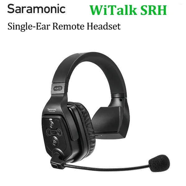 Mikrofonlar Saramonic Witalk SRH 1.9GHz tam çift yönlü iletişim için tek kuleli uzak kulaklık seti kablosuz intercom kulaklıklar mikrofon