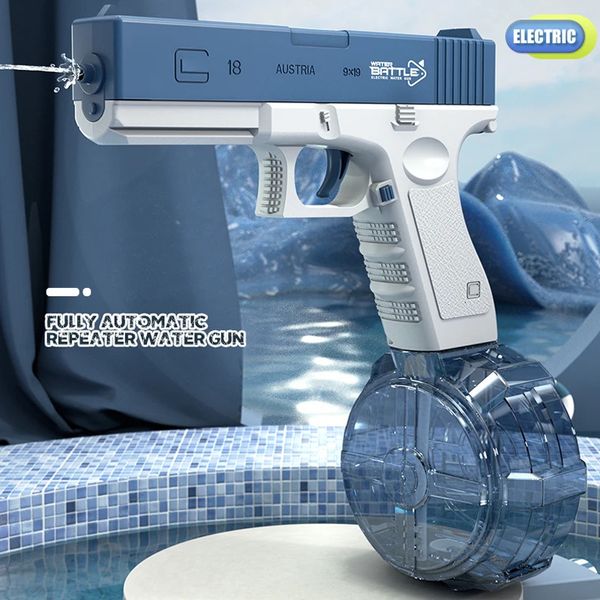 Punte per pistole per pistole per acqua elettrica pistole acquatiche portatili per pistola a spruzzo acqua automatico giocattoli per pistola ad acqua elettrica per bambini esterni giocattoli d'acqua 240417