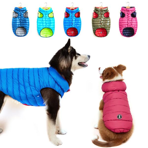 Jaqueta de cachorro Parkas Casa de cão de inverno Impermeável 4xl Dog Roupas Para cães grandes Reversível Cole