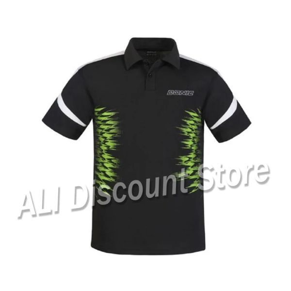 Maglie 2018 Donic Table Tennis Magliette Magliette 100% Cotone traspirante maglietta sportiva sport Shirt a maniche corta veloce