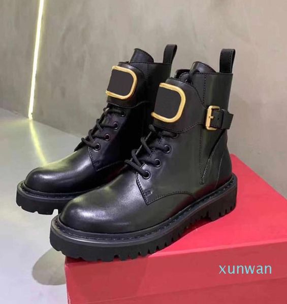2022Fashion Luxury Designer Brand Women Boots Woman039S Sapatos de couro Botas de tornozelo fábrica direta feminina Round Size 38482967