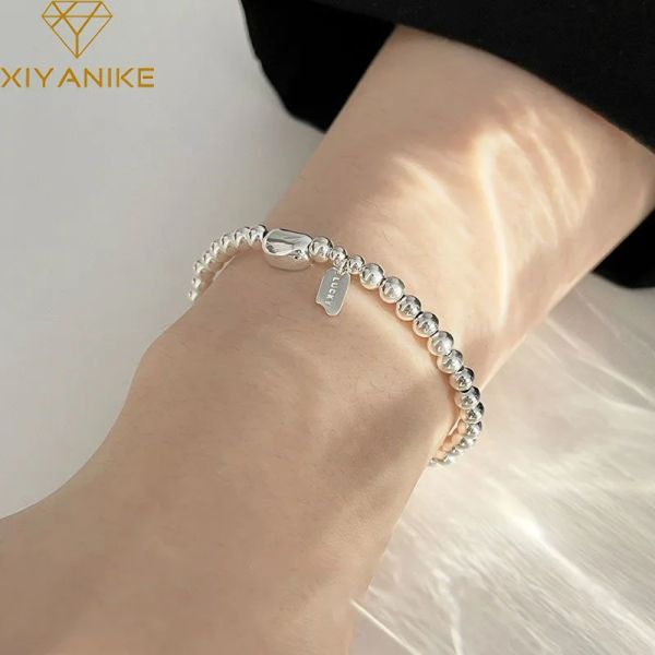Strands Xiyanike Bracelete de cordas de feijão sortudo para mulheres de luxo de luxo novo elástico de joalheria de bff festa de aniversário pulseras mujer