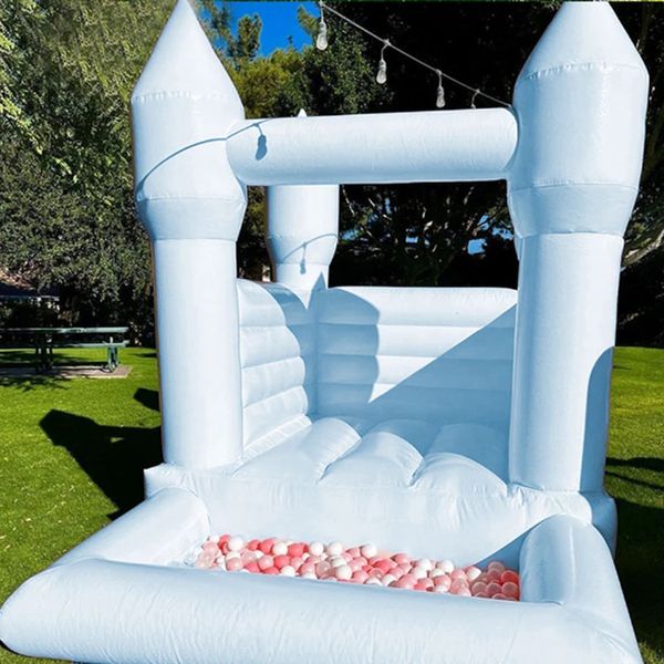 Castelos de jumper de Jumper de casamento por atacado Mini Jumper Small White Inflable Bounce House Bouncy Castle Slide Ball Pit for Kids