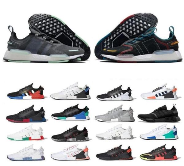 NMD R1 V2 V3 Scarpe da corsa maschile bianche Speckled Dazzle Camo Core Nero Gradiente neon Aqua Tones Città Messico Munich Olive Giappone Whit6391137