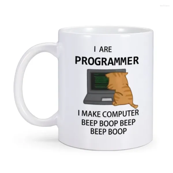 Mugs Ingegnere Coppa di programmatore di computer PROGRAMMAZIONE DEBUGGING TEA TEA TEA COFFEEWARE GEEK NERD NERD COGN COGNODE UNICODE